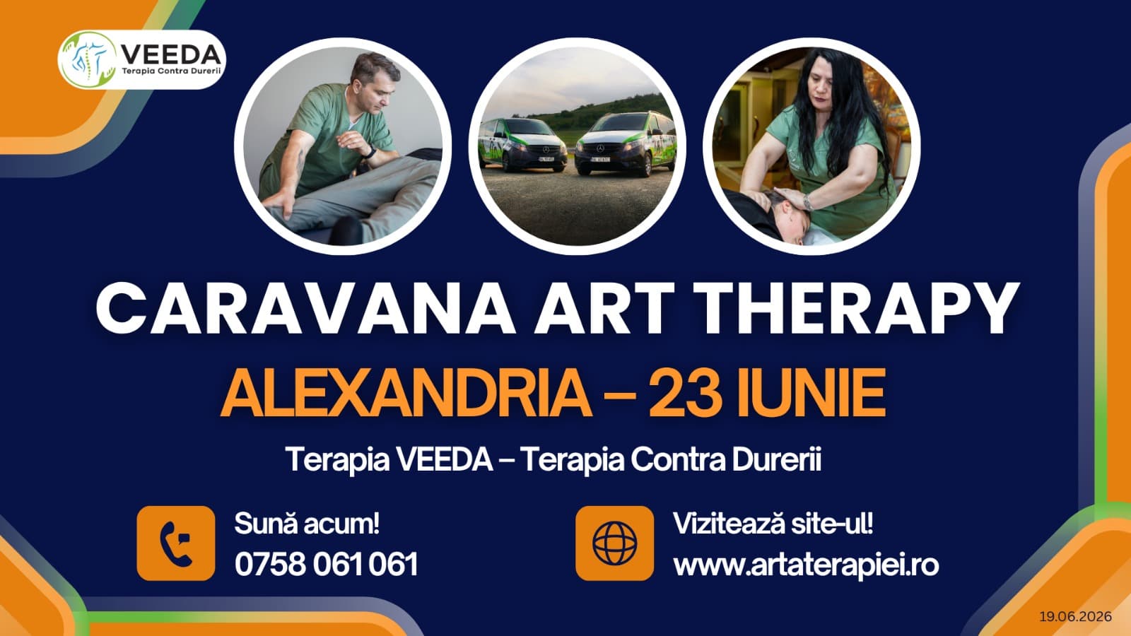 Caravana Art Therapy ajunge la Alexandria pe 23 iunie – Terapia VEEDA, mai aproape de comunitate