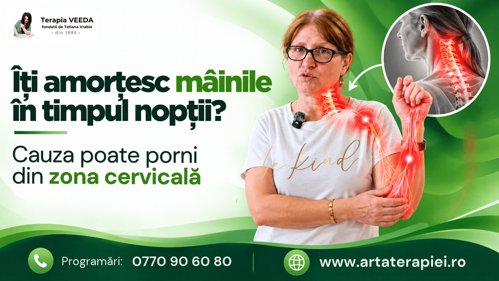 Îți amorțesc mâinile în timpul nopții? Cauza poate porni și din zona cervicală