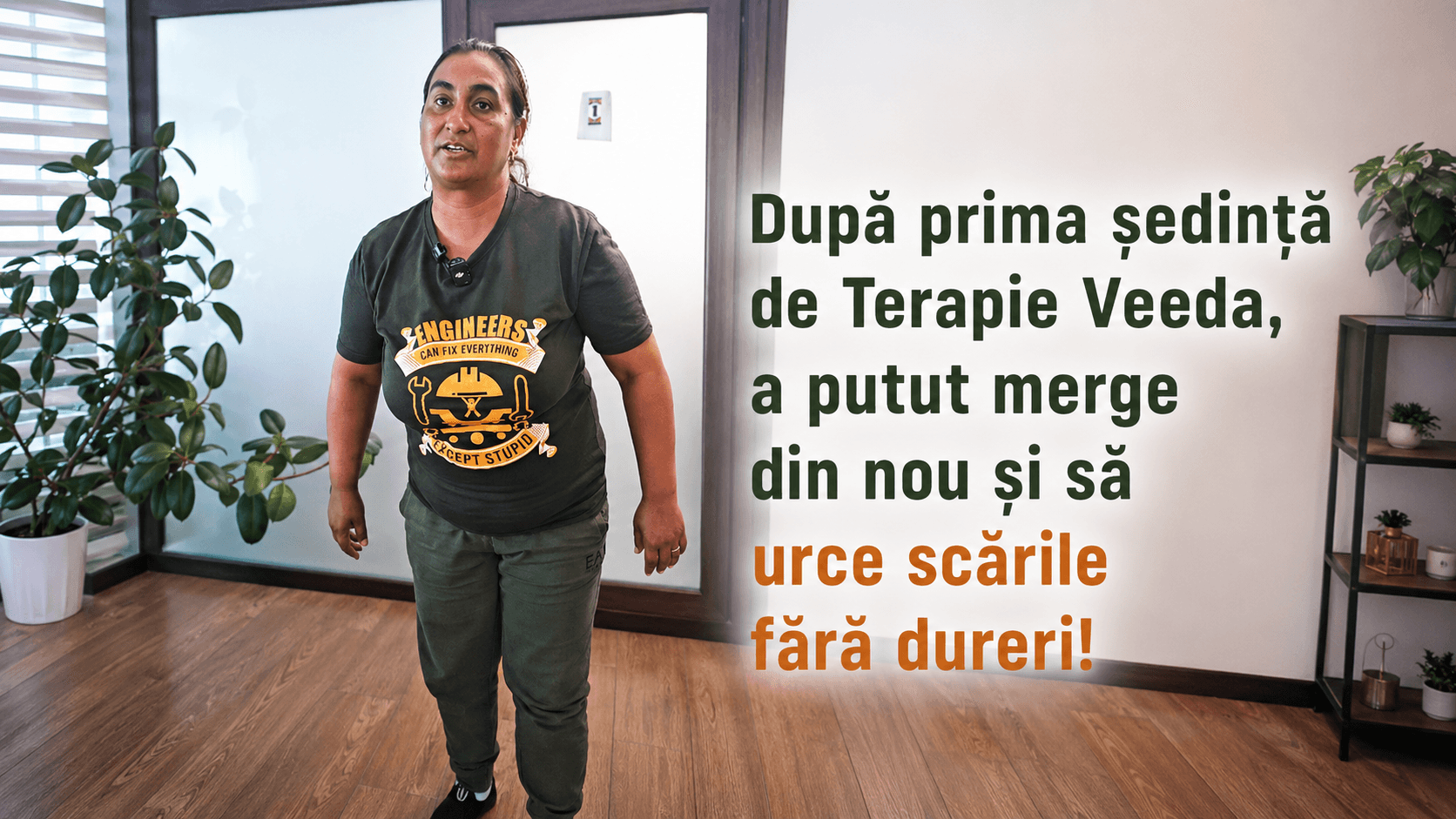 După doi ani de dureri, o singură ședință de Terapie VEEDA i-a redat mobilitatea