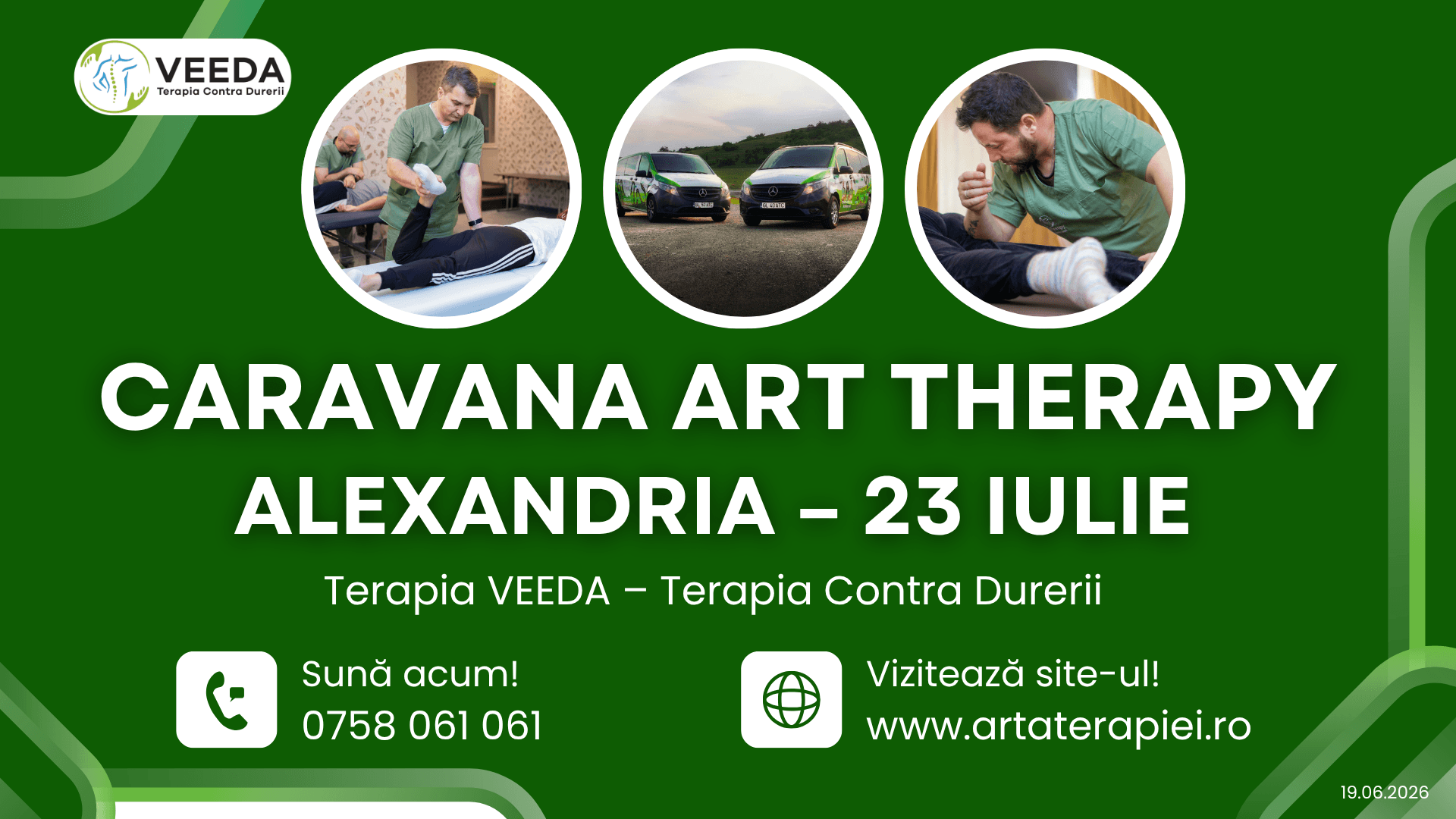 Caravana Art Therapy ajunge în Alexandria, pe 23 iulie, cu Terapia VEEDA