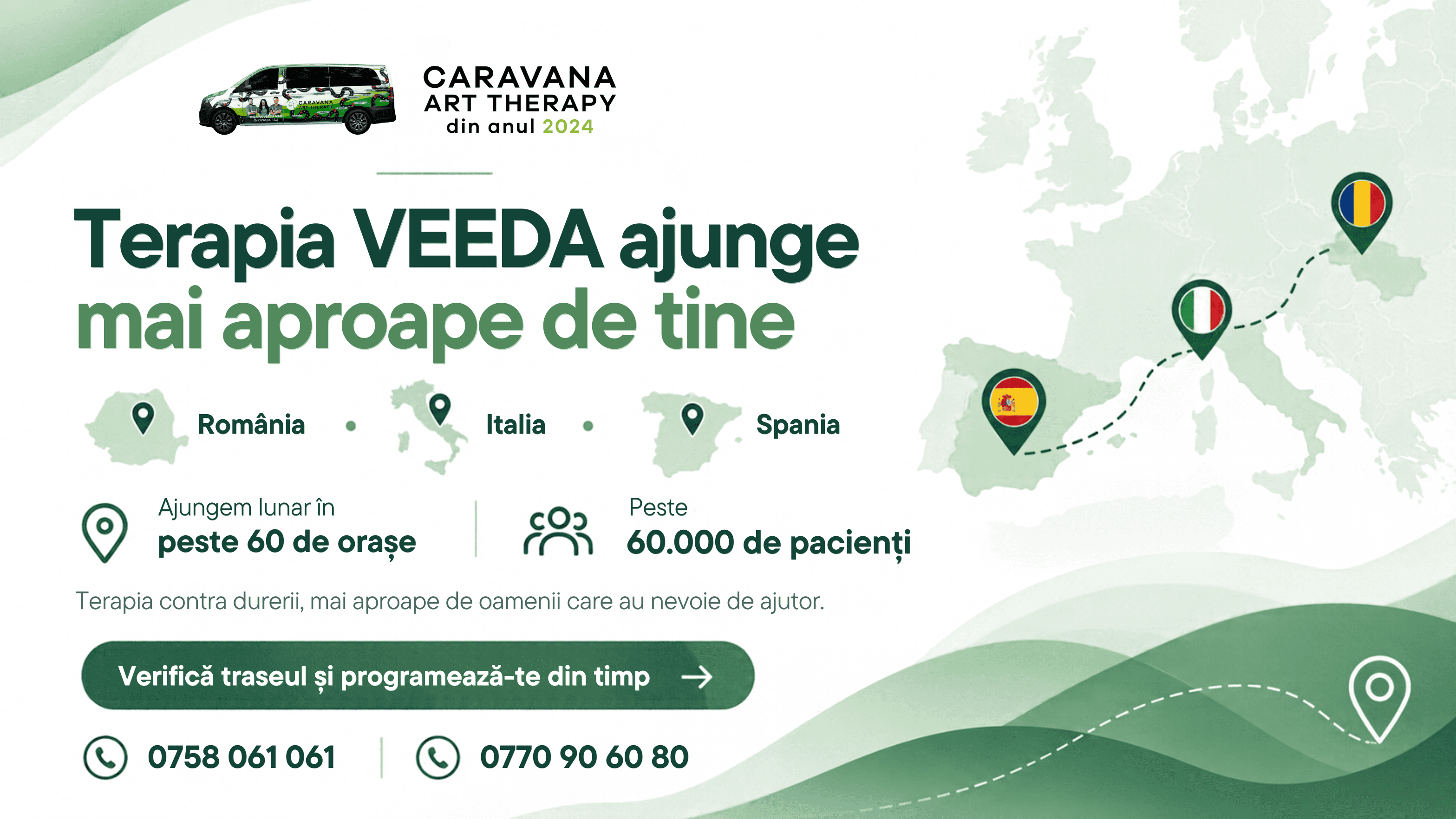 Caravana Art Therapy – Terapia VEEDA ajunge mai aproape de tine, în România, Italia și Spania
