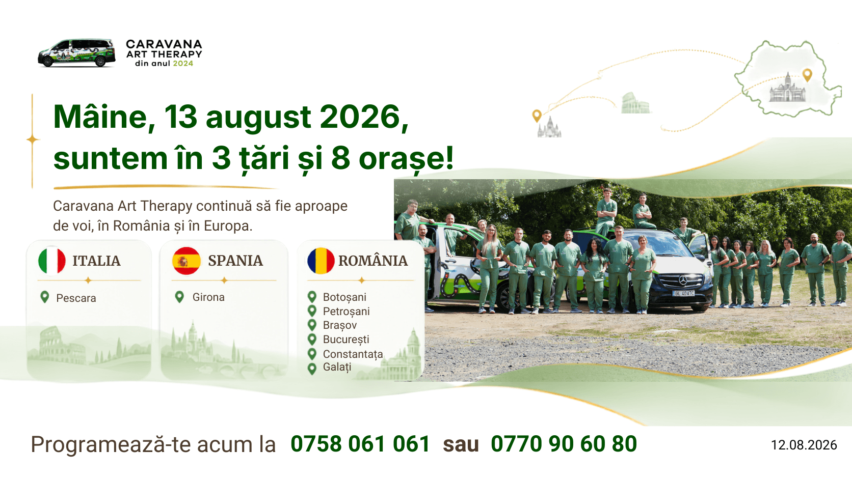 O singură zi, 3 țări, 8 orașe: unde găsești Terapia VEEDA pe 13 august