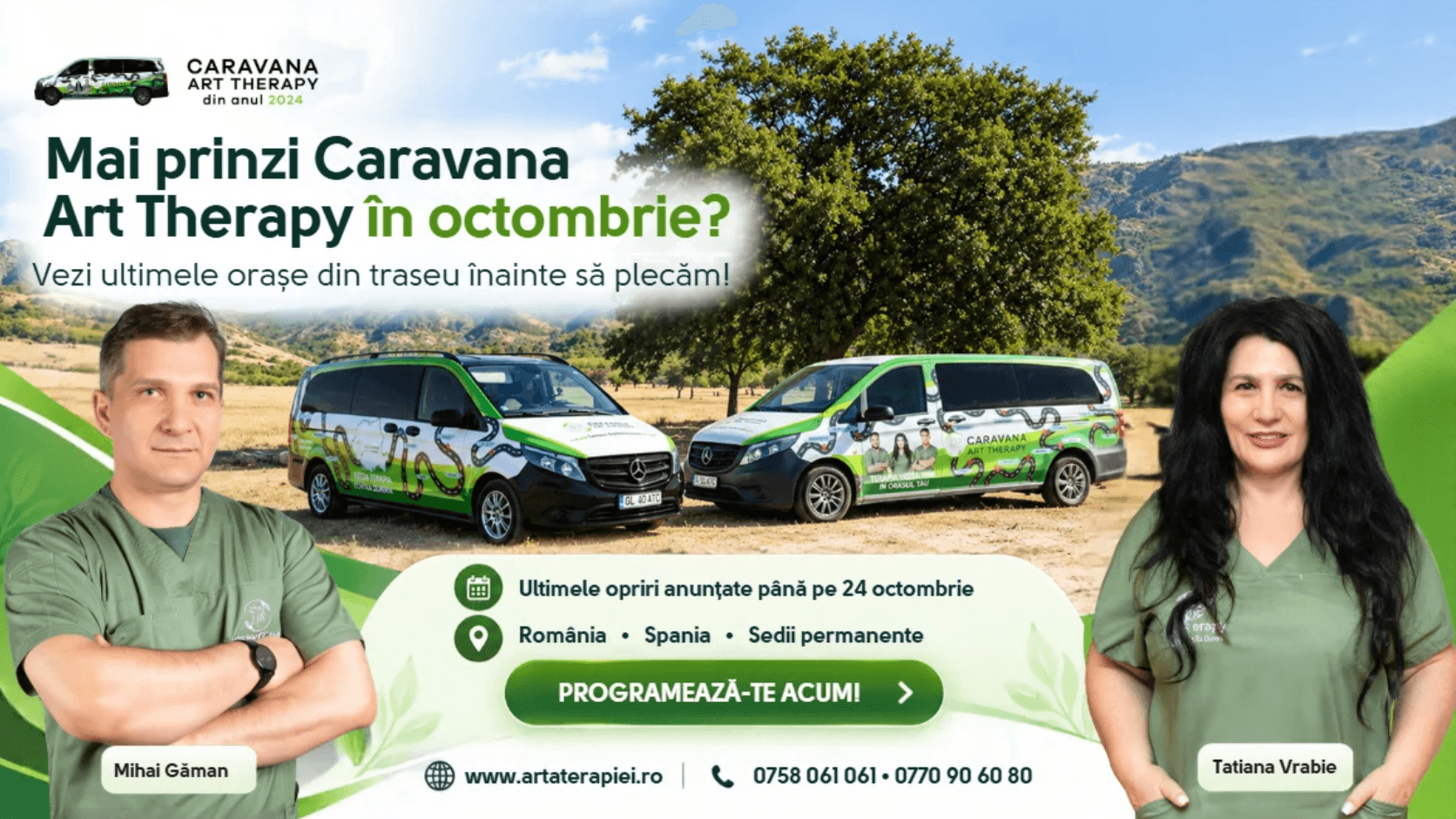 Mai prinzi Caravana Art Therapy în octombrie? 