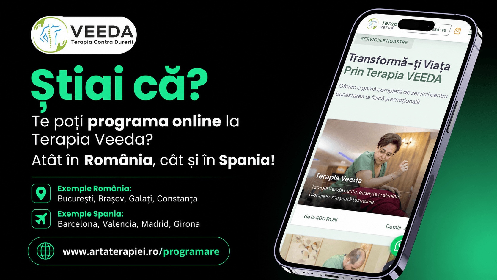 Știai că te poți programa online? 