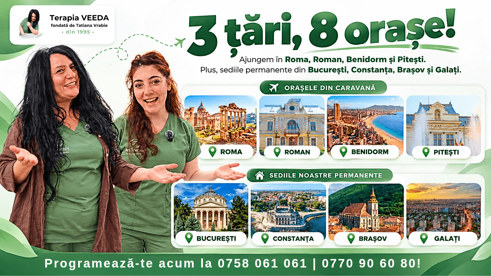 3 țări, 8 orașe într-o singură zi: Terapia VEEDA ajunge pe 6 octombrie în România, Italia și Spania