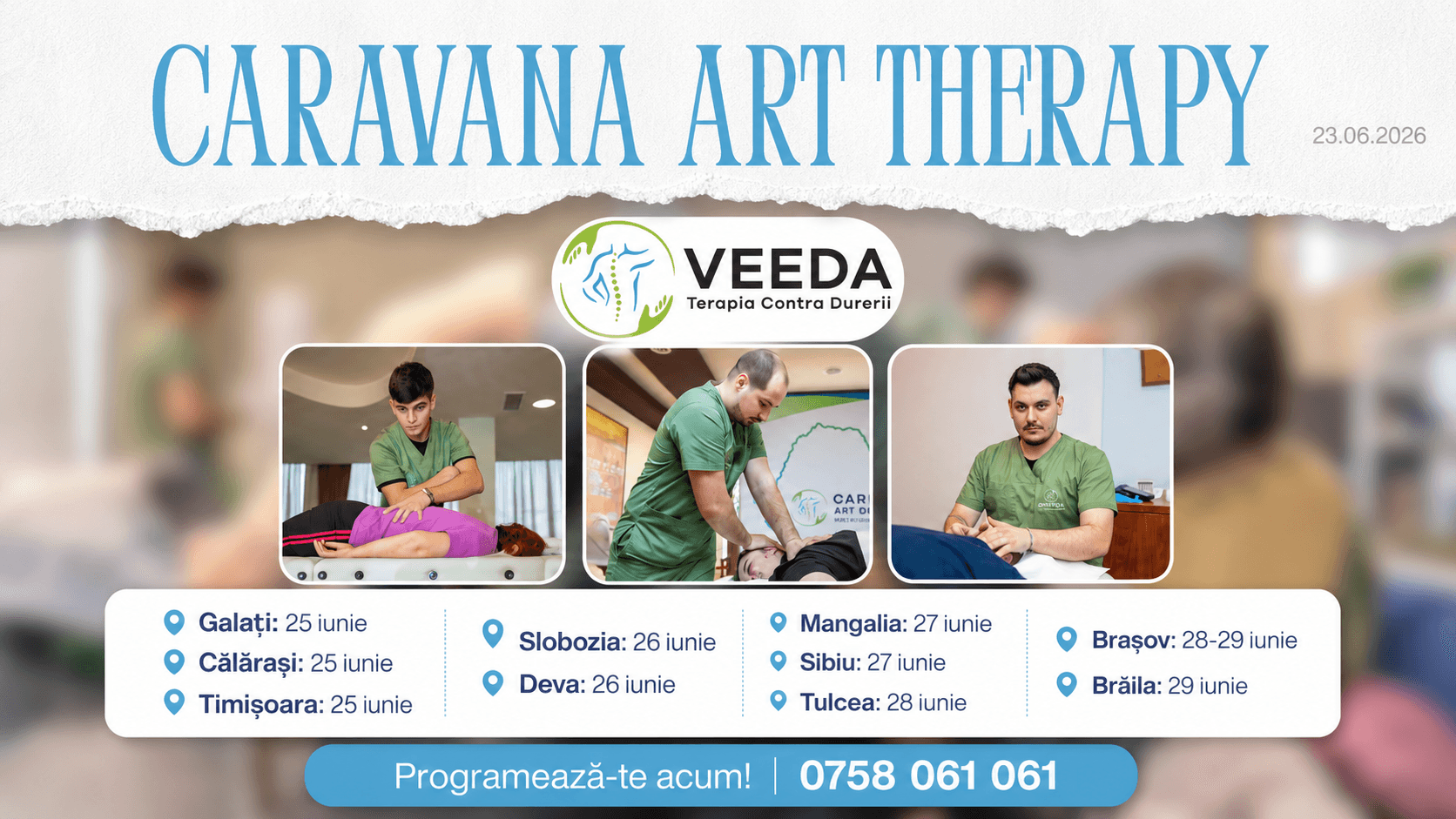 Caravana Art Therapy: Locații 25-29 iunie