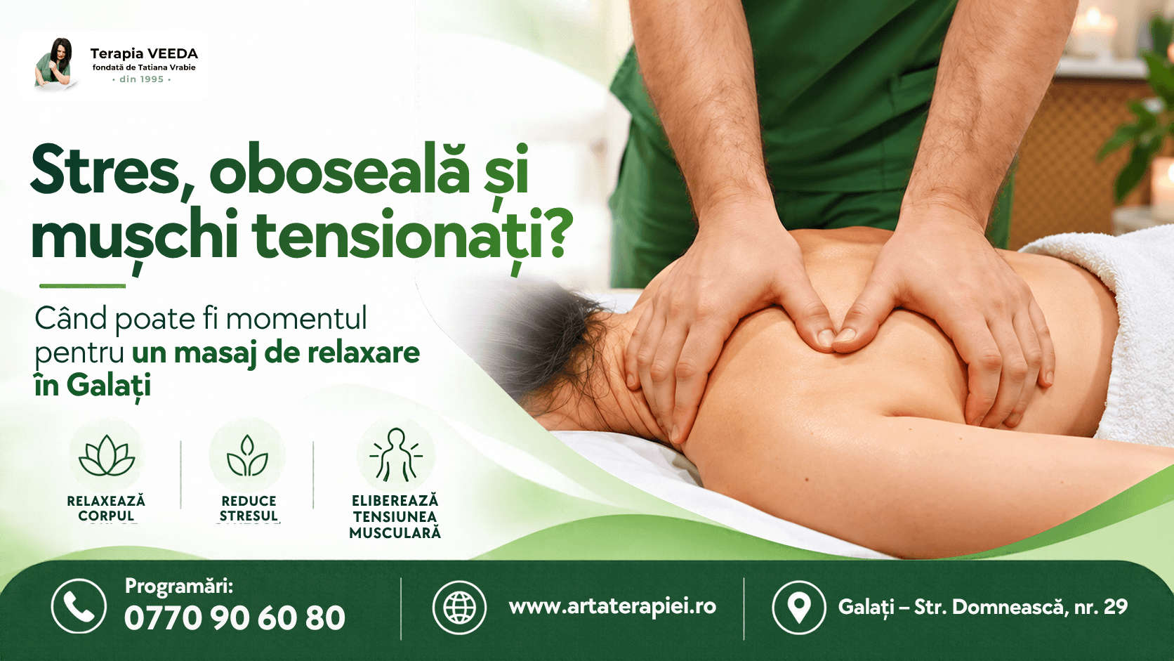 Stres, oboseală și mușchi tensionați? Când poate fi momentul pentru un masaj de relaxare în Galați