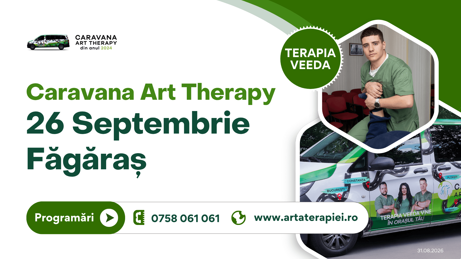 Caravana Art Therapy revine în Făgăraș pe 26 septembrie cu Terapia VEEDA