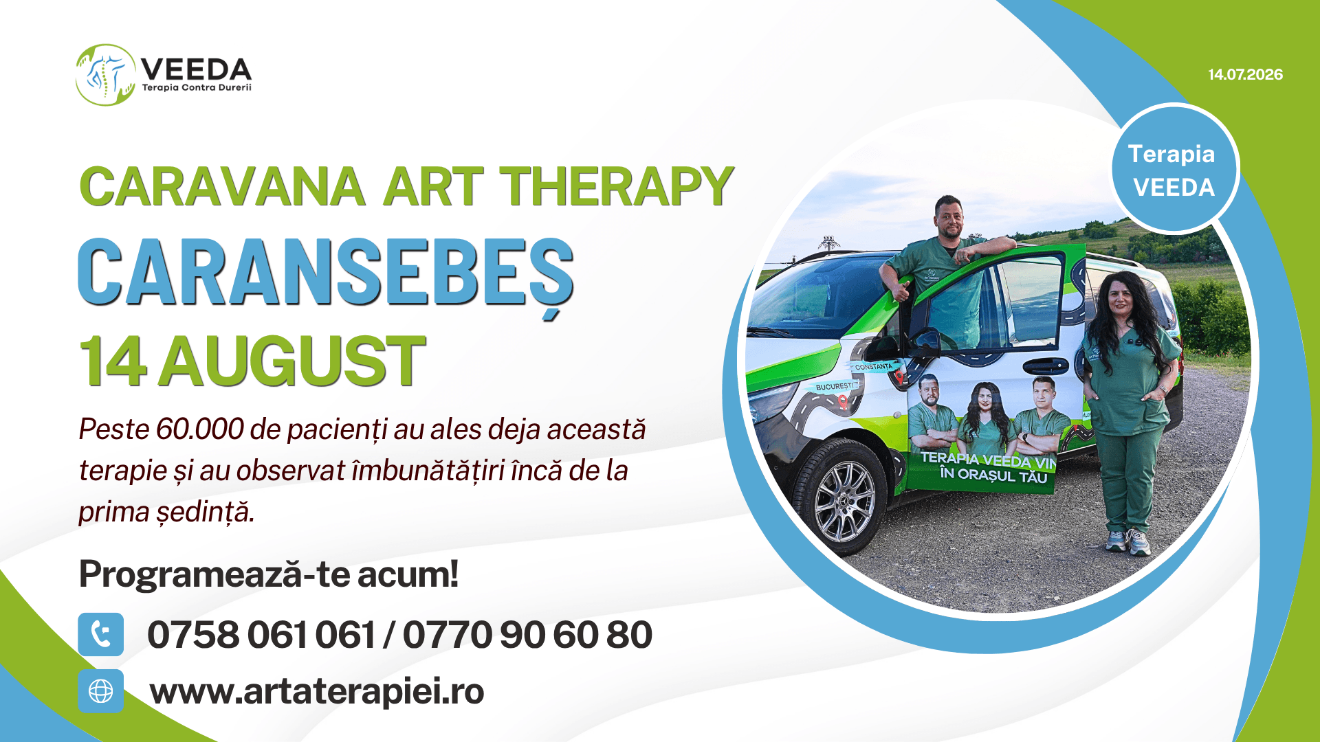 Caravana Art Therapy revine în Caransebeș pe 14 august