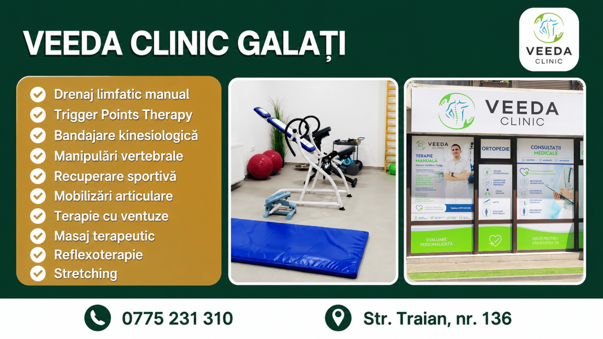 VEEDA Clinic Galați – Un nou centru dedicat recuperării, mobilității și sănătății tale